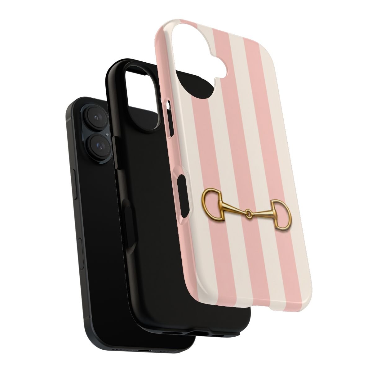 Pink Stripe Snaffle Bit Phone Case
