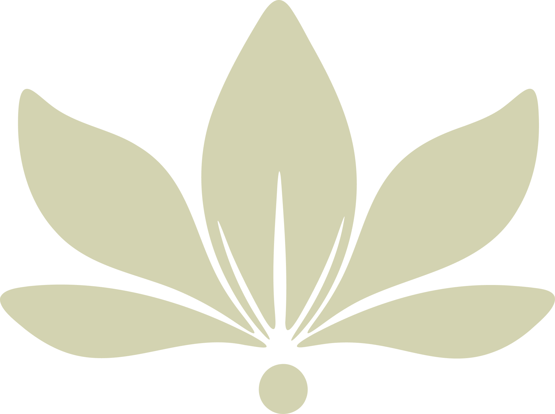 A stylized, abstract flower with six large petal shapes extending from a central point on a black background.