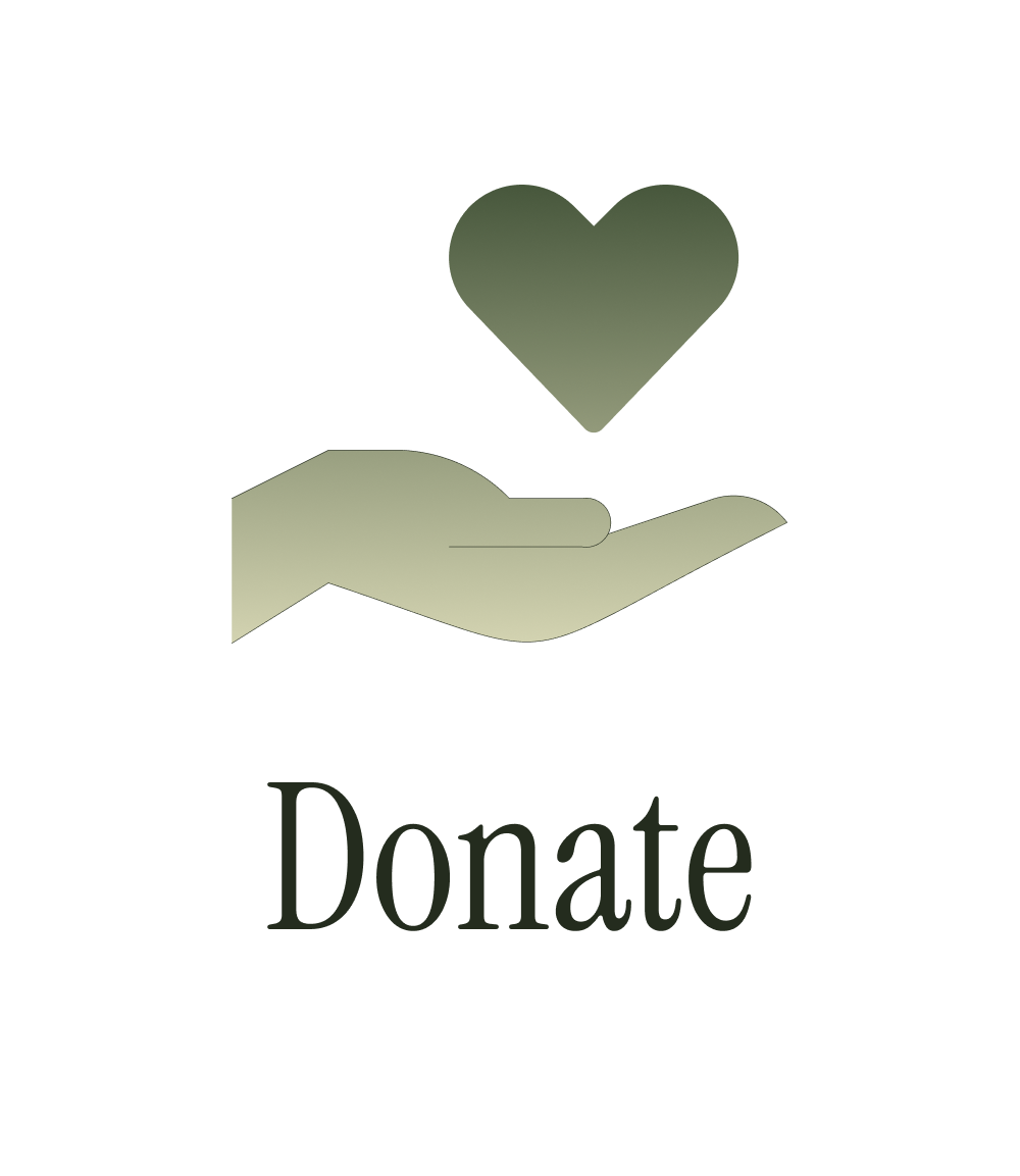 Illustration of a hand holding a smartphone with a heart on the screen and the word "Donate" below.