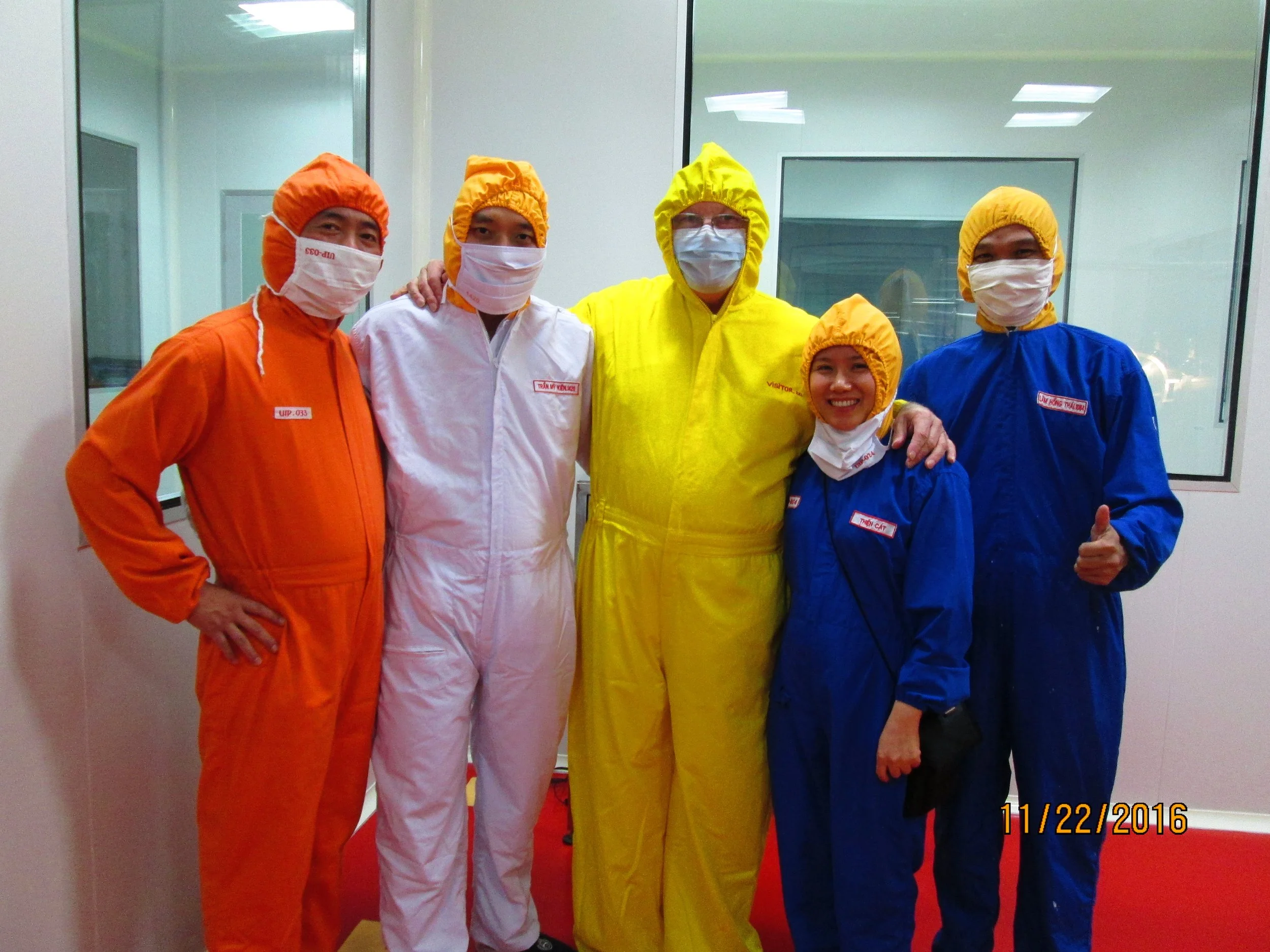 With senior staff in Vietnam