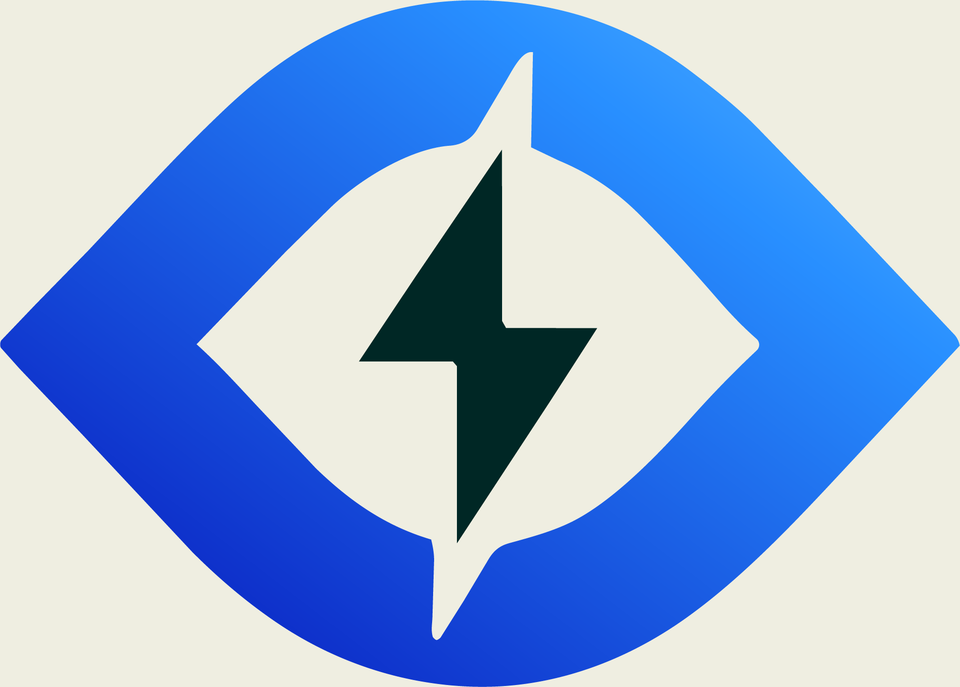 A logo with a contactless payment symbol in the center, surrounded by a blue diamond shape on a light background.