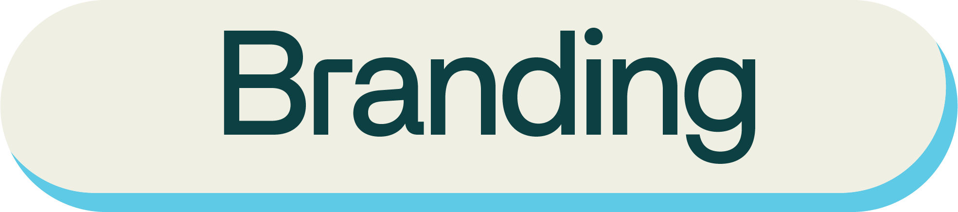 Button labeled 'Branding' with a rounded rectangular shape and a blue shadow.