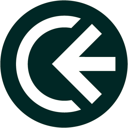 A safe driving symbol indicating a sharp left turn ahead.