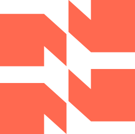 Abstract geometric pattern with orange and black shapes.