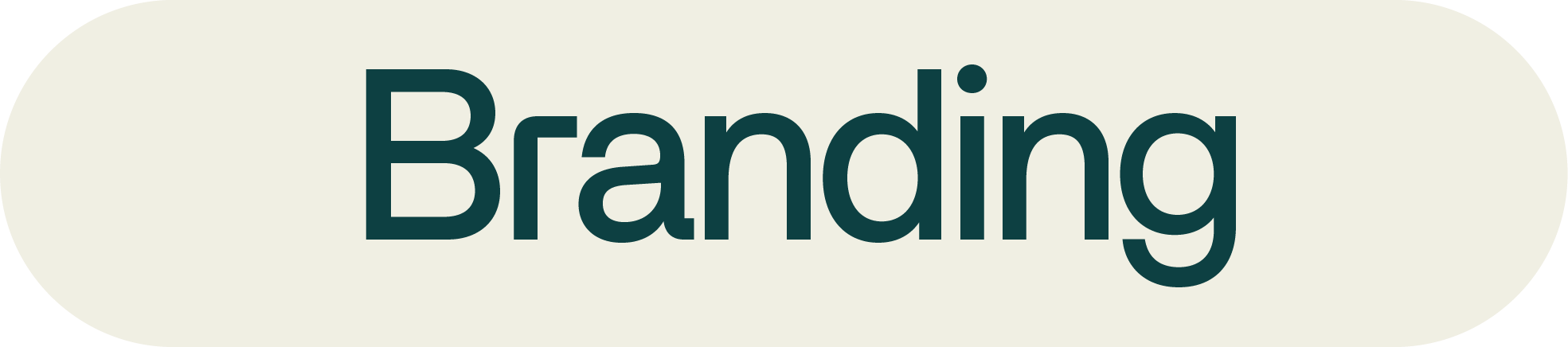 The word 'Branding' in large, dark turquoise text on a light background.
