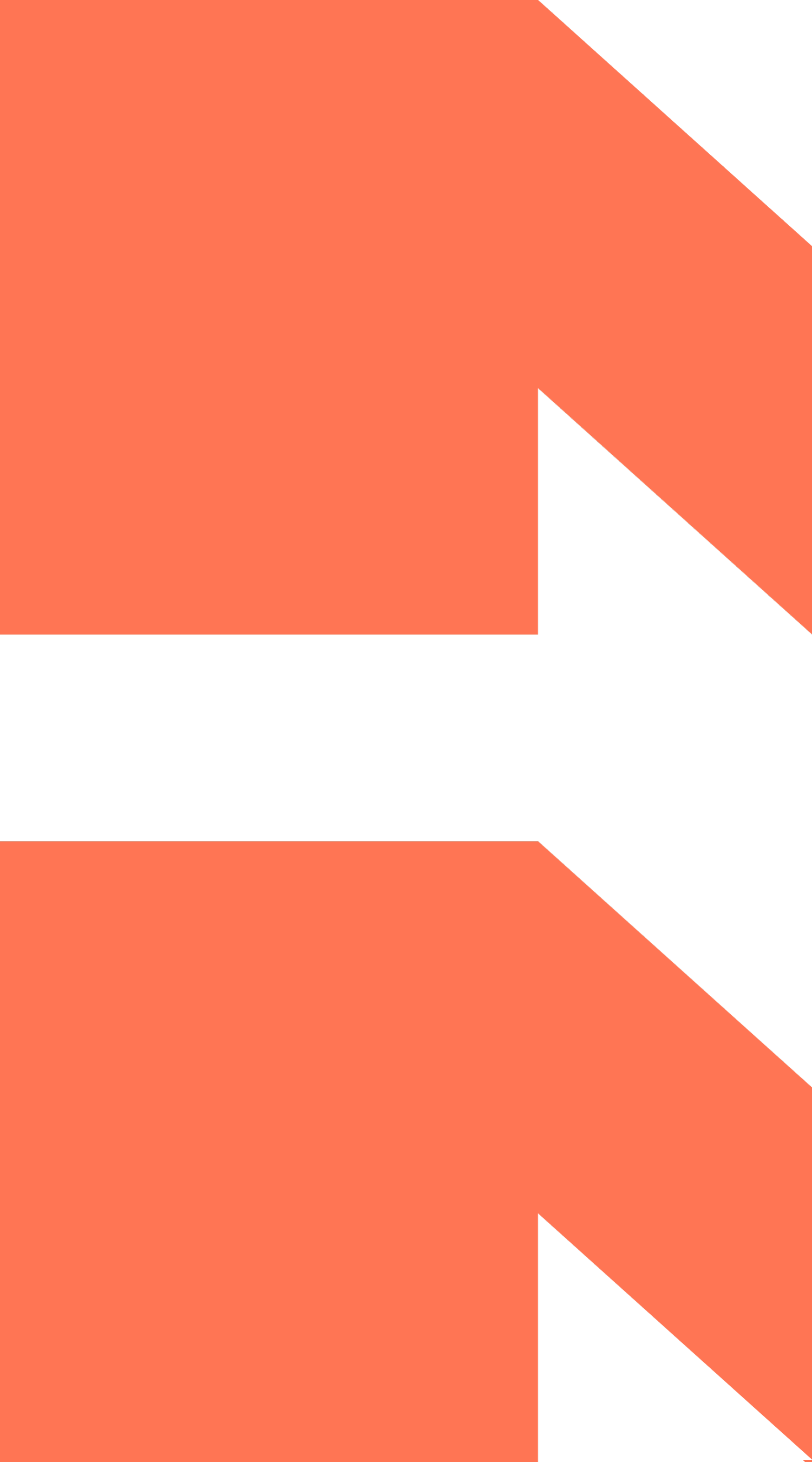 A graphic with a black background featuring two large orange arrows pointing to the right, overlaying a smaller black arrow.