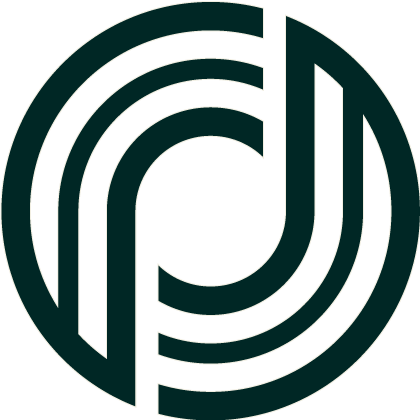 A circular maze with a continuous path leading to the center, designed in green lines on a black background.