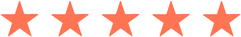 Five orange stars on a black background.