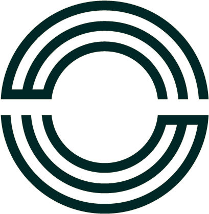 A black maze design forming a circular pattern with a central opening.