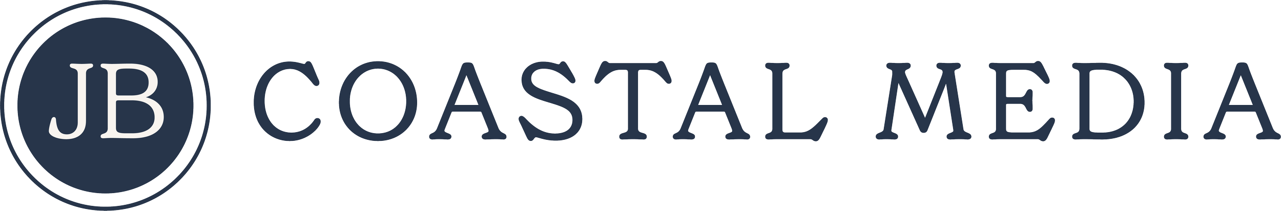 The logo of JB Coastal Media, featuring a navy blue circle with the letters 'JB' in white inside and the words 'Coastal Media' in navy blue to the right.
