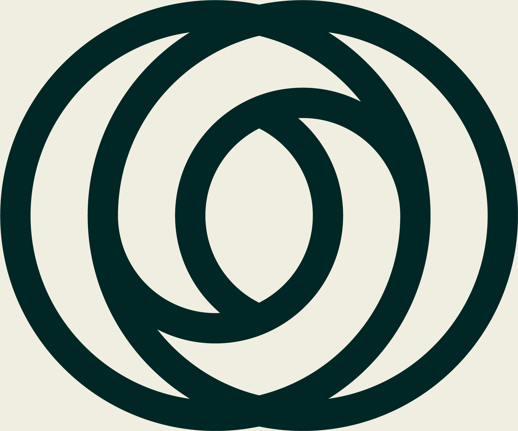 Concentric black circular patterns on a light beige background, forming an abstract geometric design.