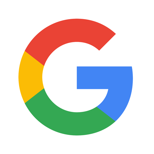 Google logo with red, yellow, green, and blue sections