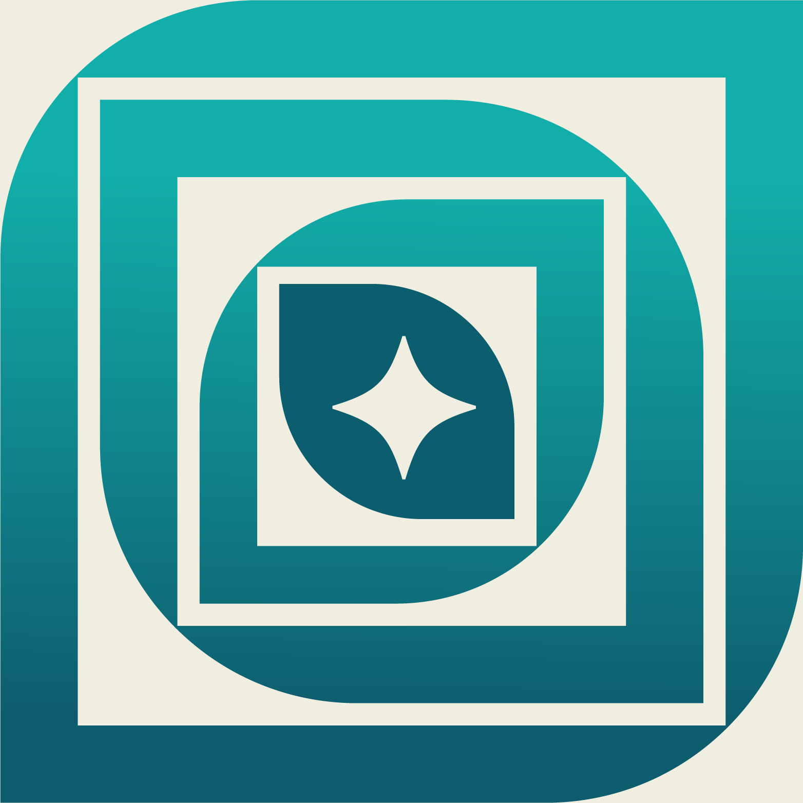 An abstract digital art with a spiral pattern and a star inside a circle in the center