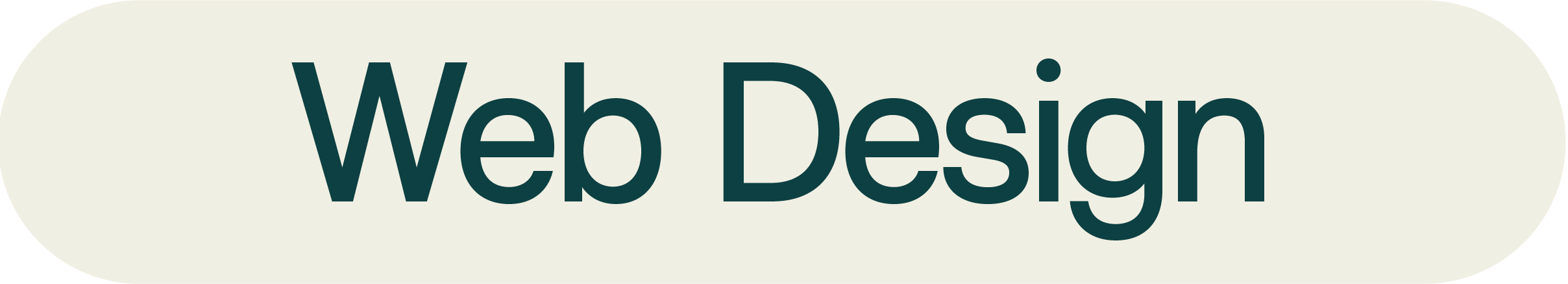 Text reading 'Web Design' on a rounded rectangular background.