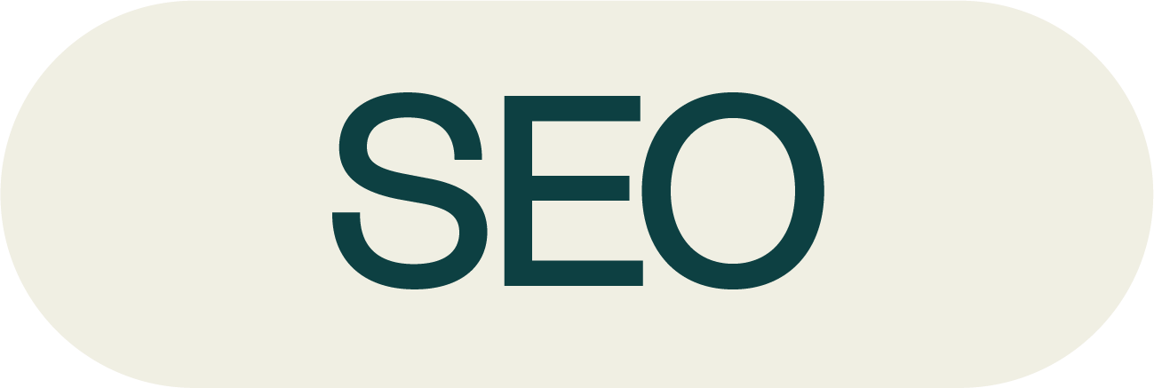 Text saying 'SEO' in large font on a light background.