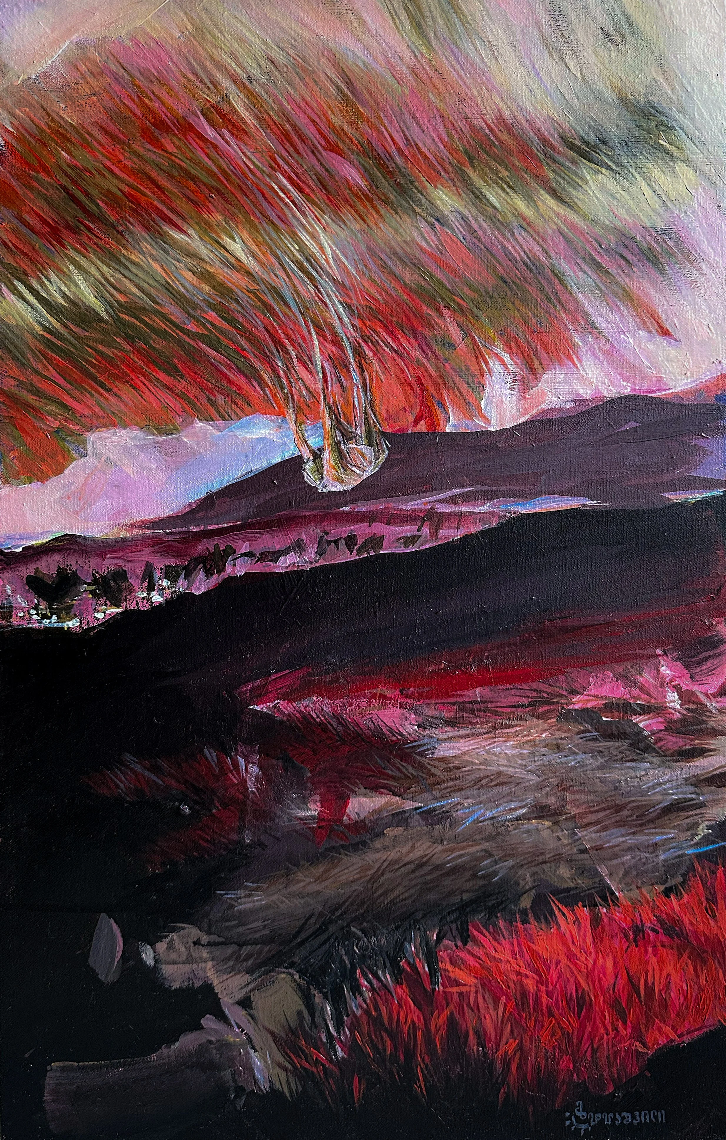 The Fall - 38 W x 64 H cm