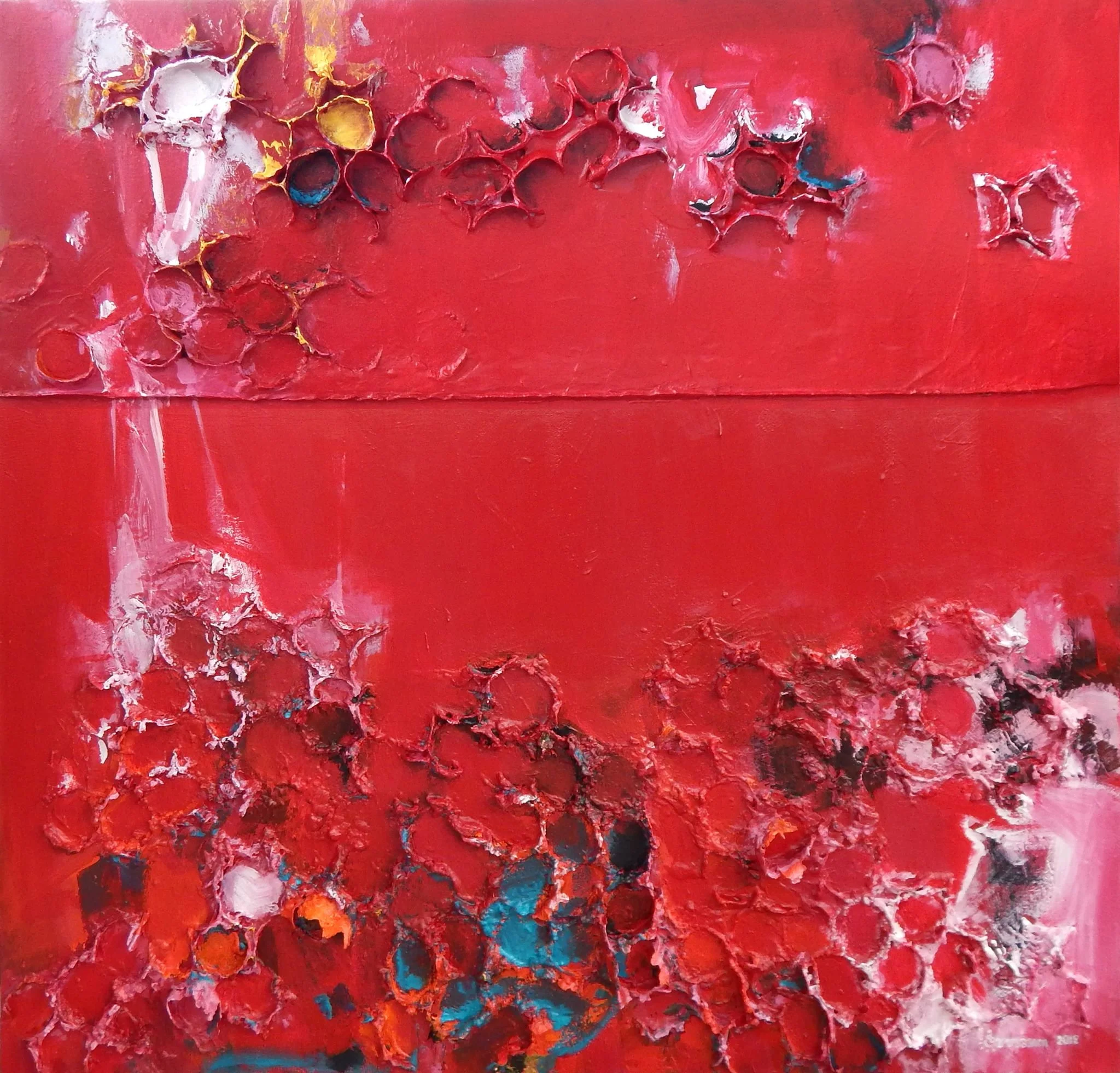 Red - 100 W x 100 H cm