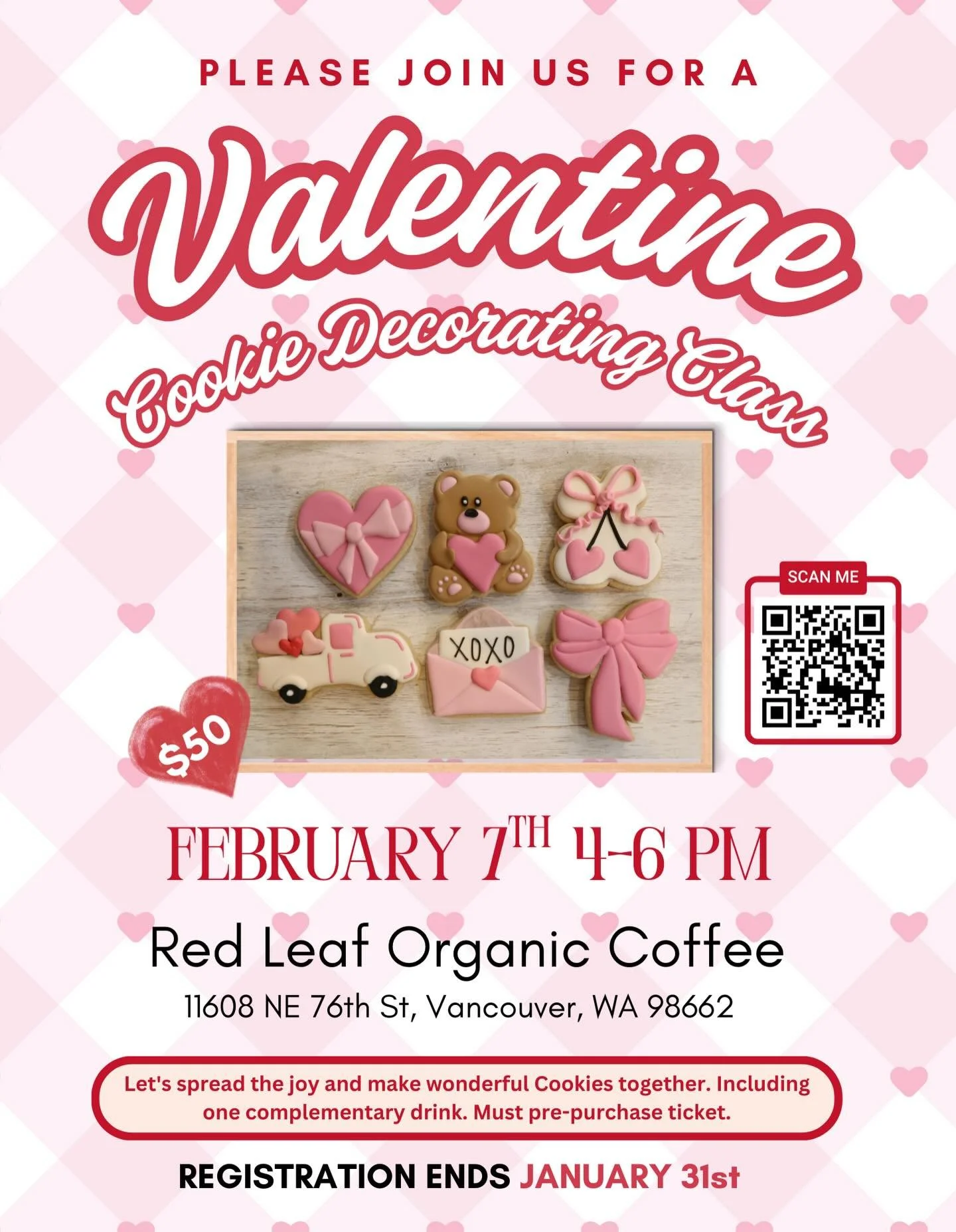 Calling all coffee lovers! I will be hosting my first sip and decorate at Red Leaf organic coffee located in Orchards Vancouver, Saturday the 7th at 4pm. Valentine&rsquo;s Day classes open for registration link is located in my bio. Please contact me