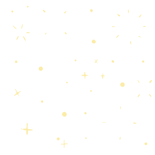 Black background with various beige-colored stars and sparkles scattered throughout.