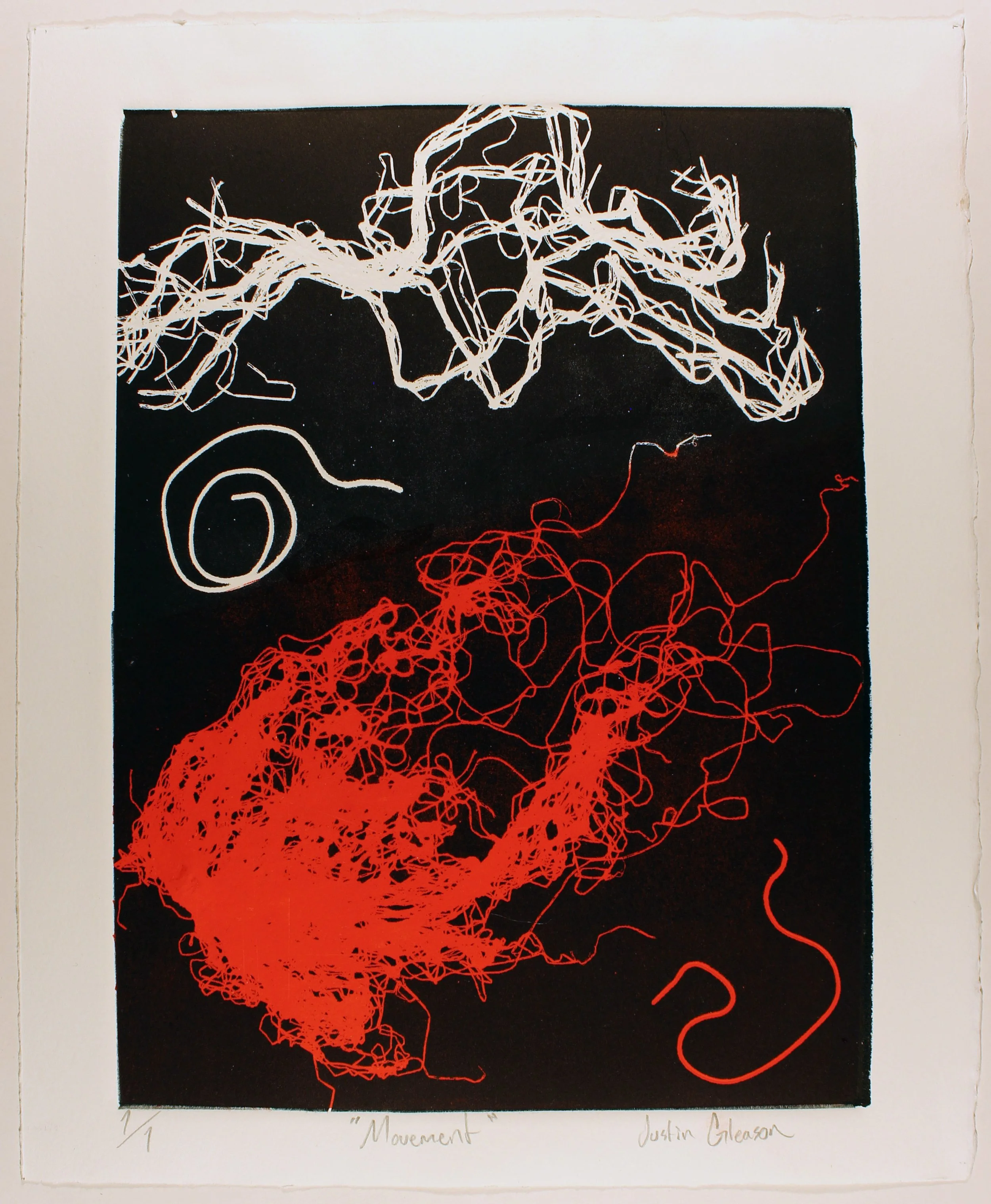 "Movement" - Mono Print