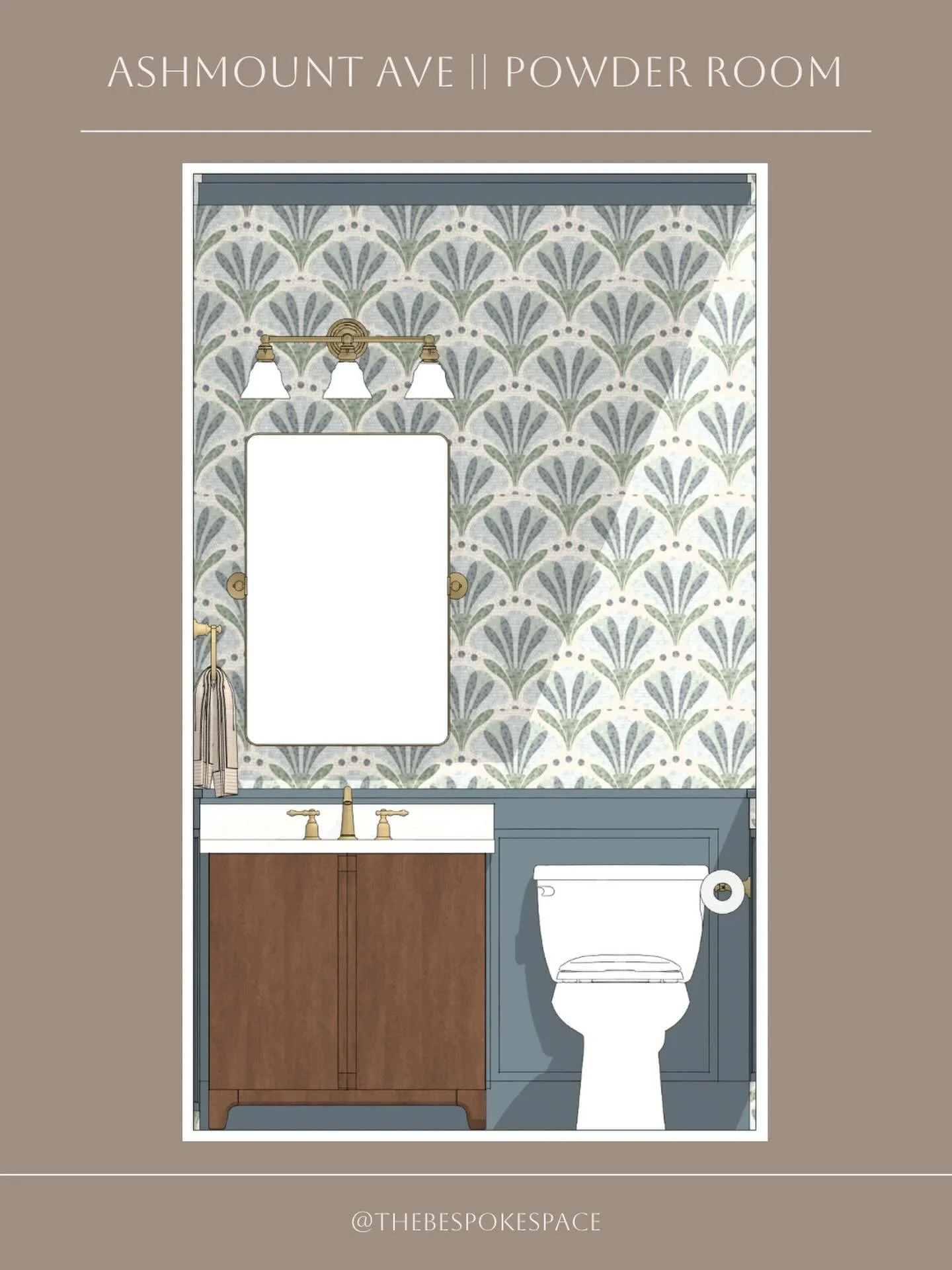 Ashmount Ave || Powder rooms are small but they&rsquo;re never an afterthought. Not here.

This powder room renovation starts with an elevation. Every finish decision laid out to scale in a flat view, before anything is purchased or installed. Statem