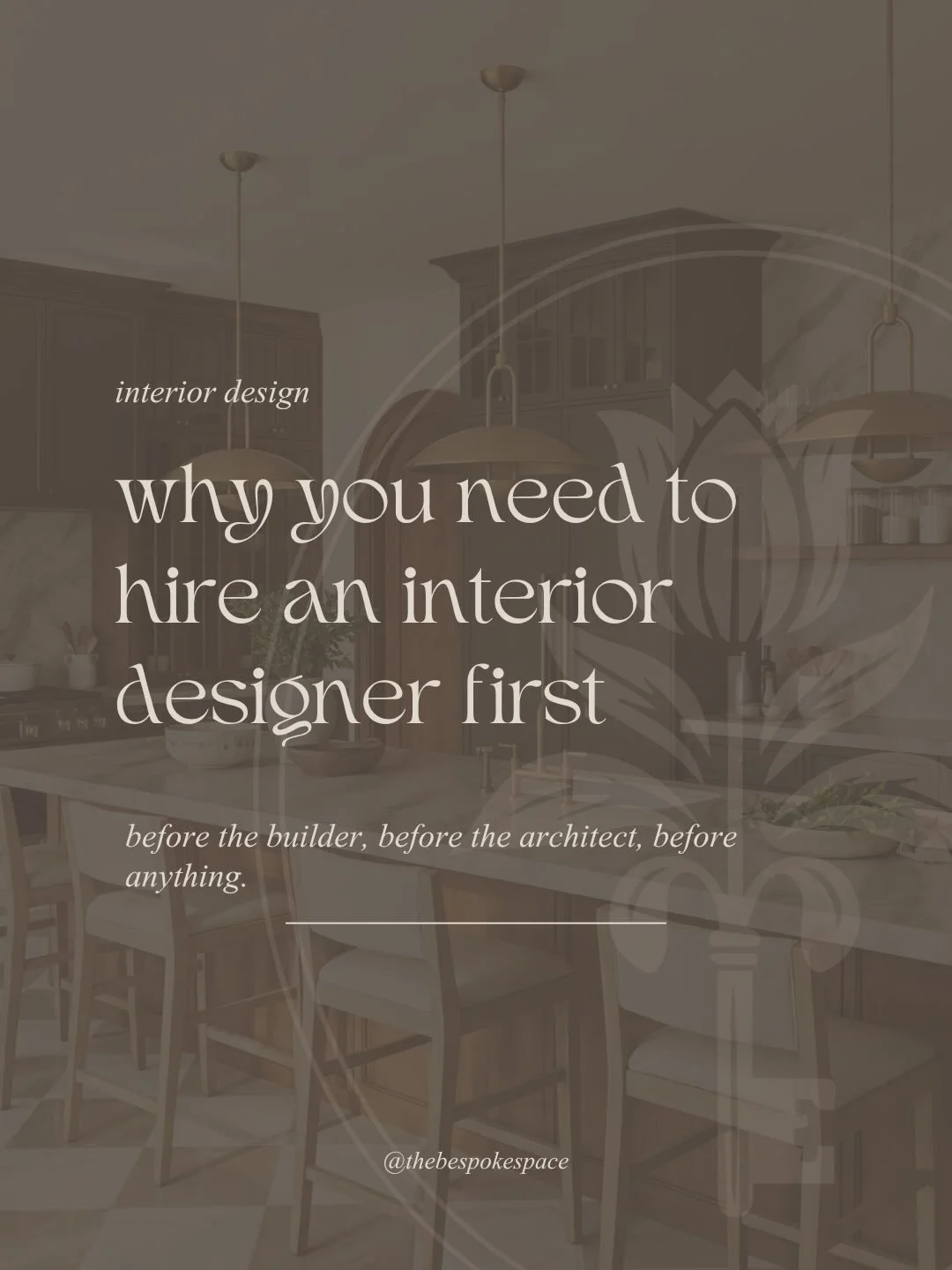 The biggest mistake people make when starting a renovation or new build? Calling their interior designer last.

By the time the walls are up, the decisions that shape how your home actually feels have already been made.
Interior design isn&rsquo;t ab