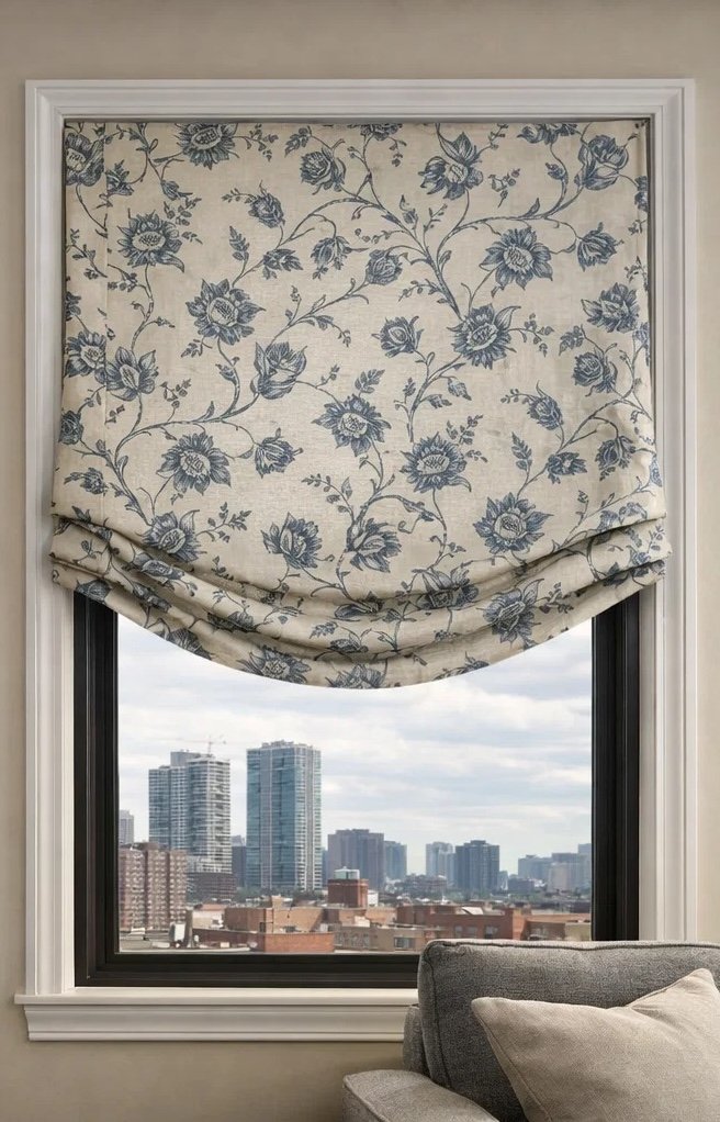 bespoke handmade roman shade chicago