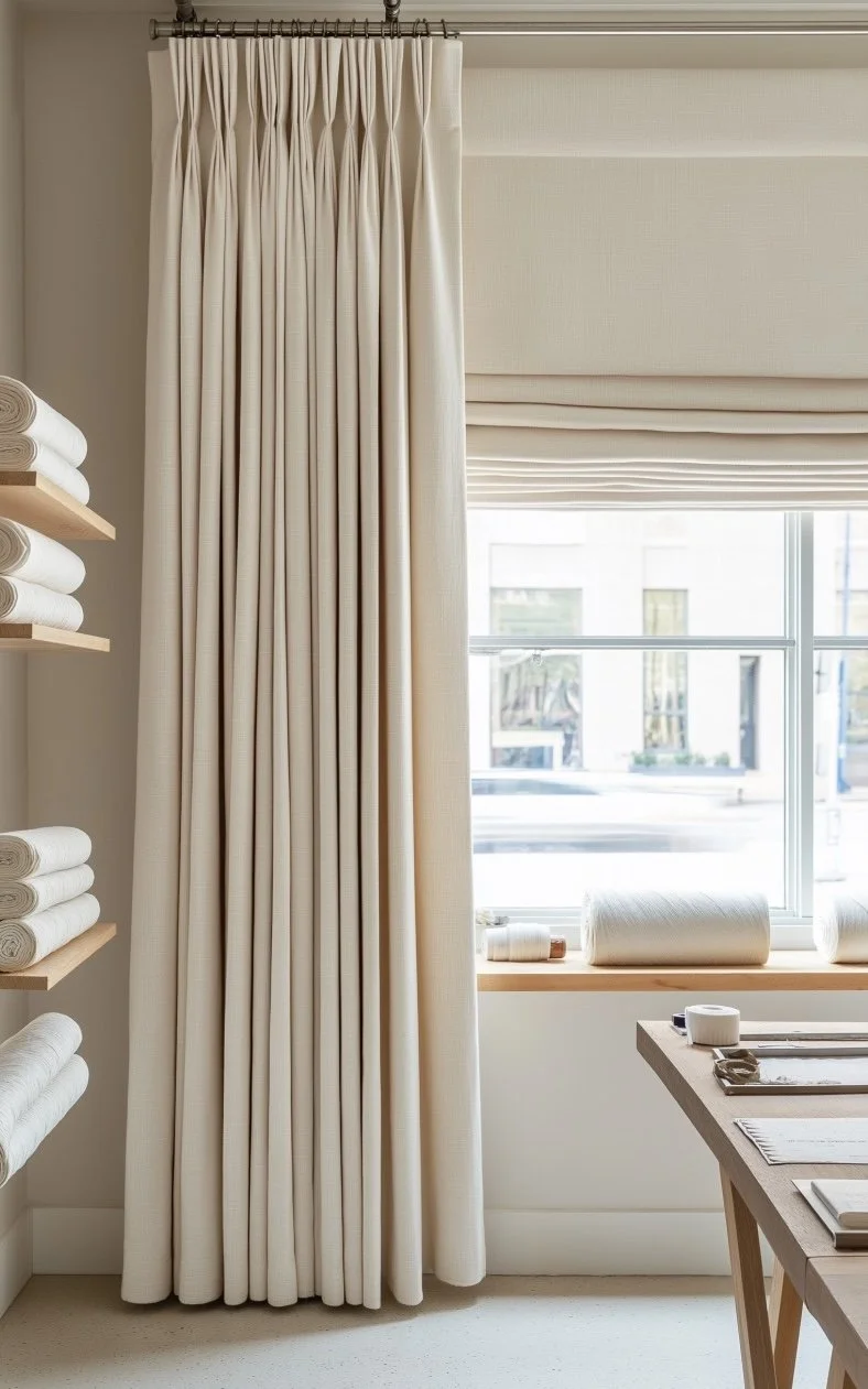 window drapes curtains