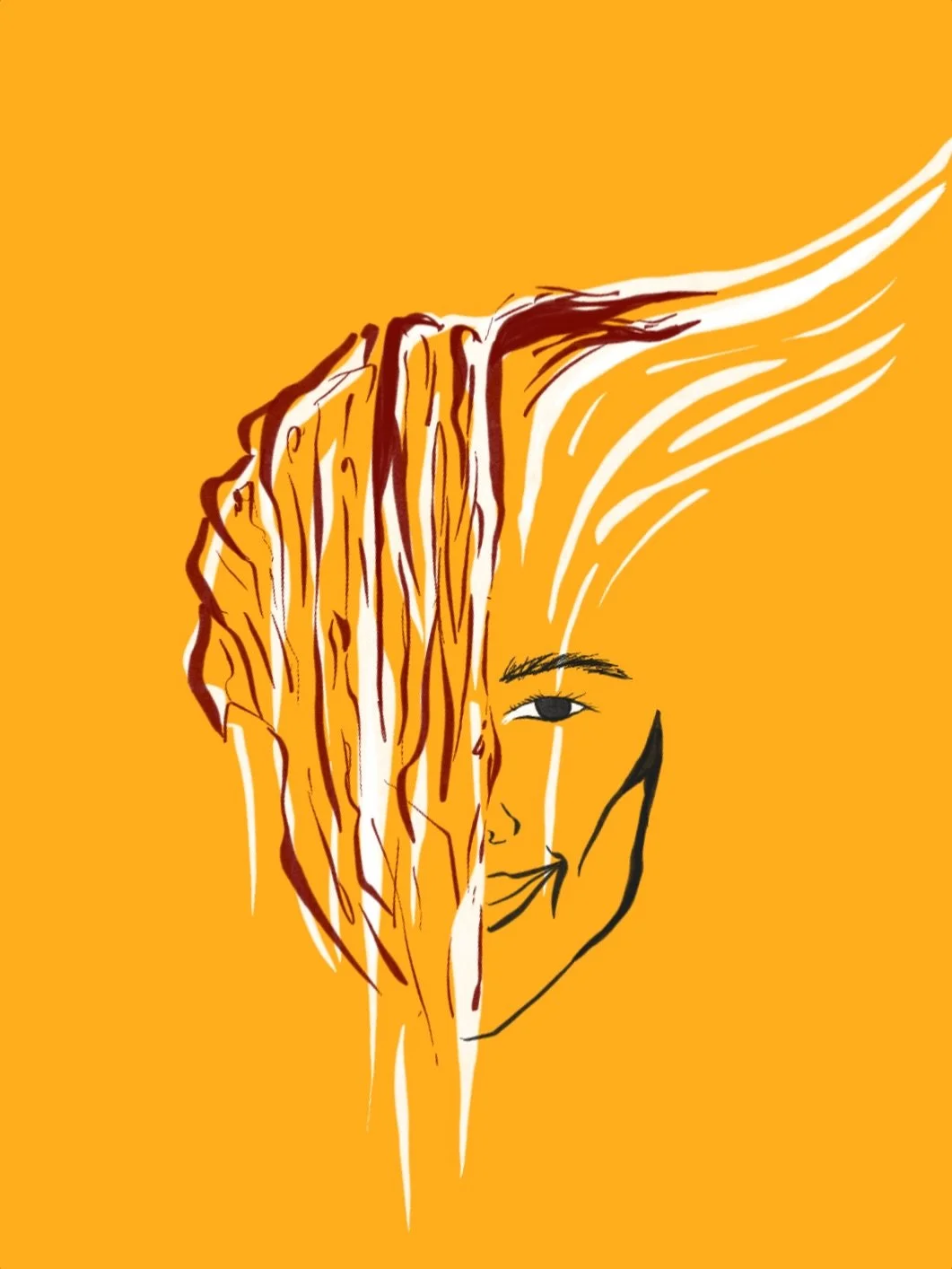 Tonight&rsquo;s WIP:) experimentation infrequently creates a project but I&rsquo;m grateful for the experimentation:)

WIP: &ldquo;22&rdquo;, digital ink, 2025