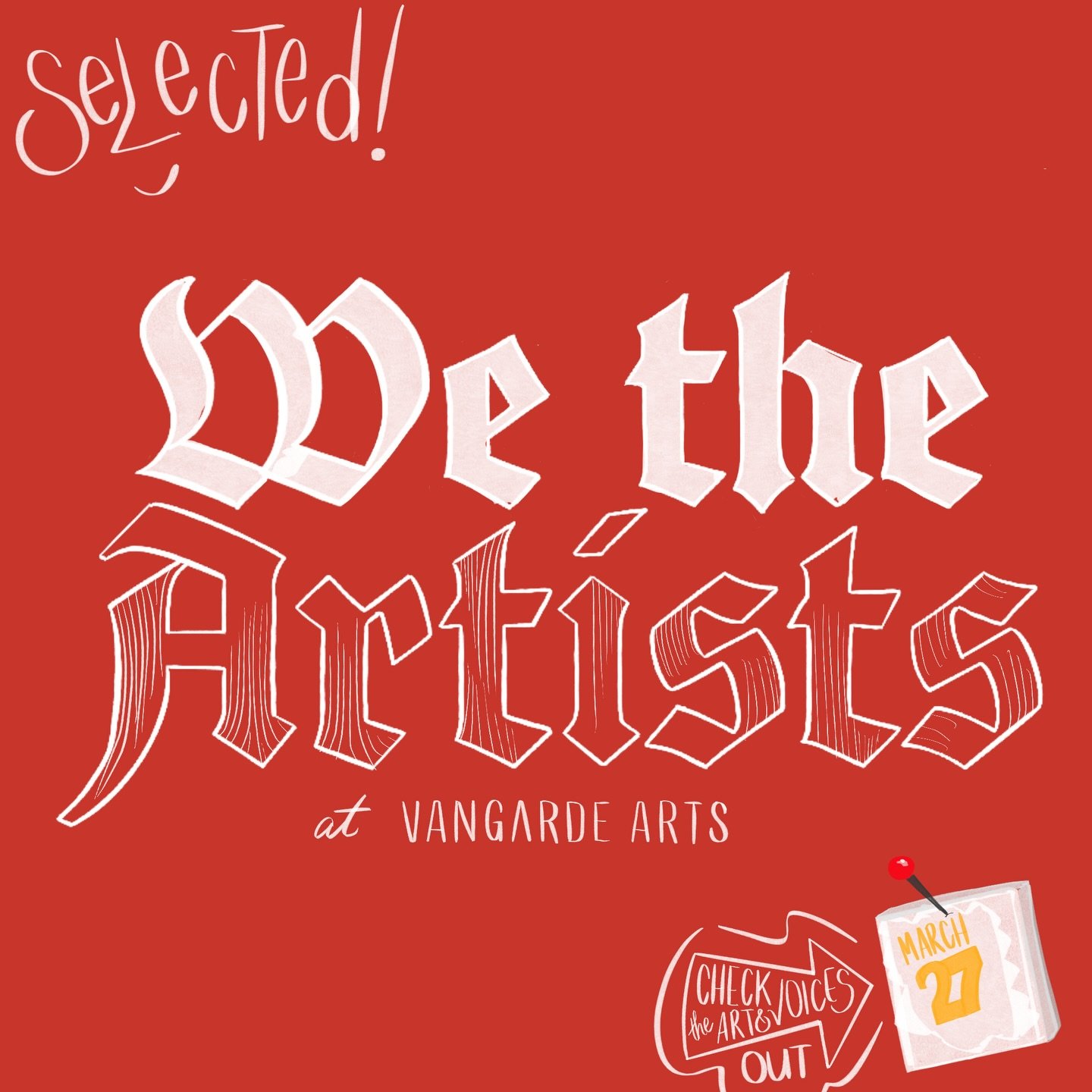 I&rsquo;m honored to share that two of my pieces were selected for &ldquo;We the Artists&rdquo; at @vangarde_arts! Join me on the 27th to celebrate the artists creating such incredible, engaged, and socially conscious work. I&rsquo;m so fortunate to 