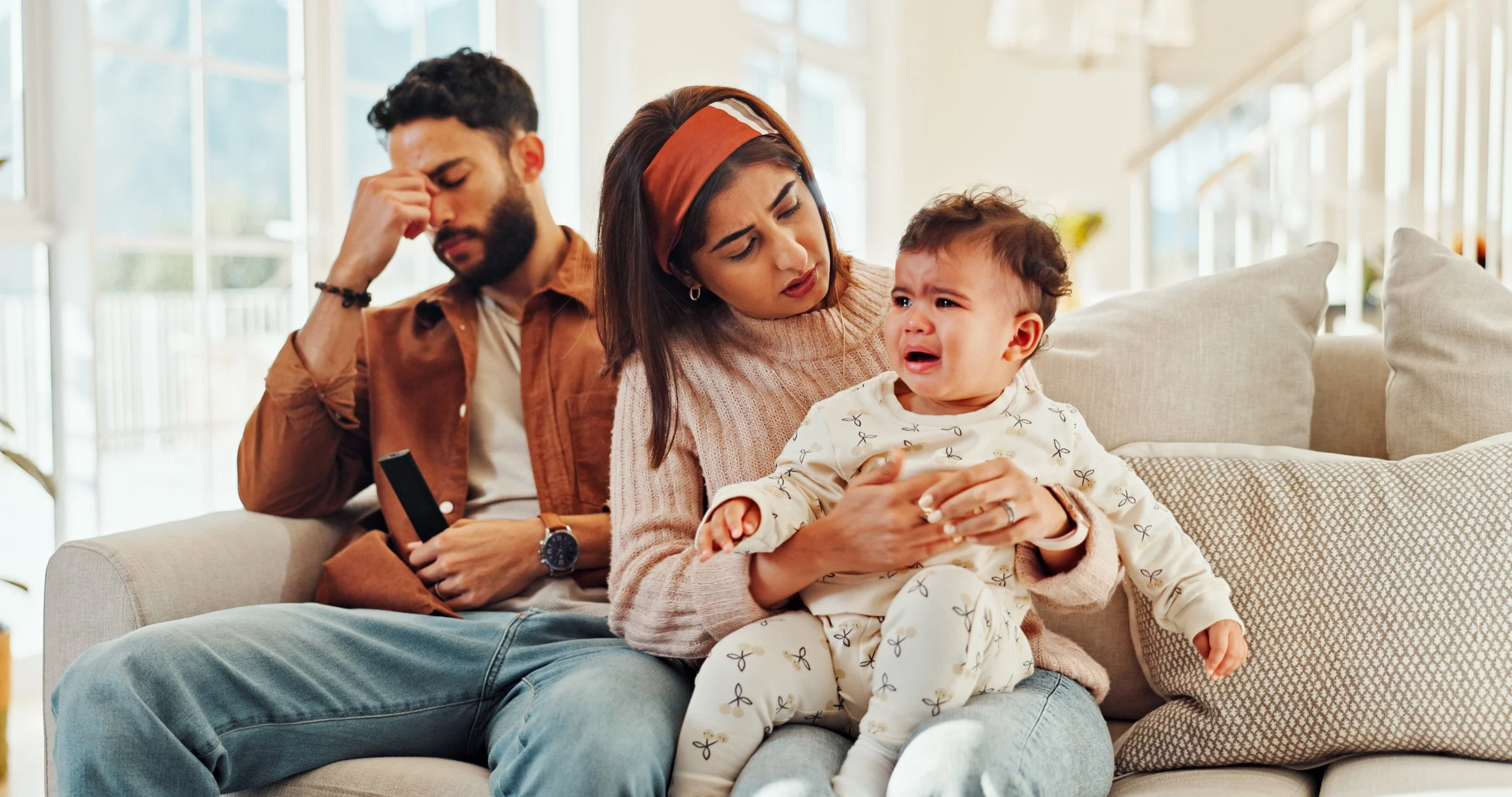 overwhelmed parents and new mom