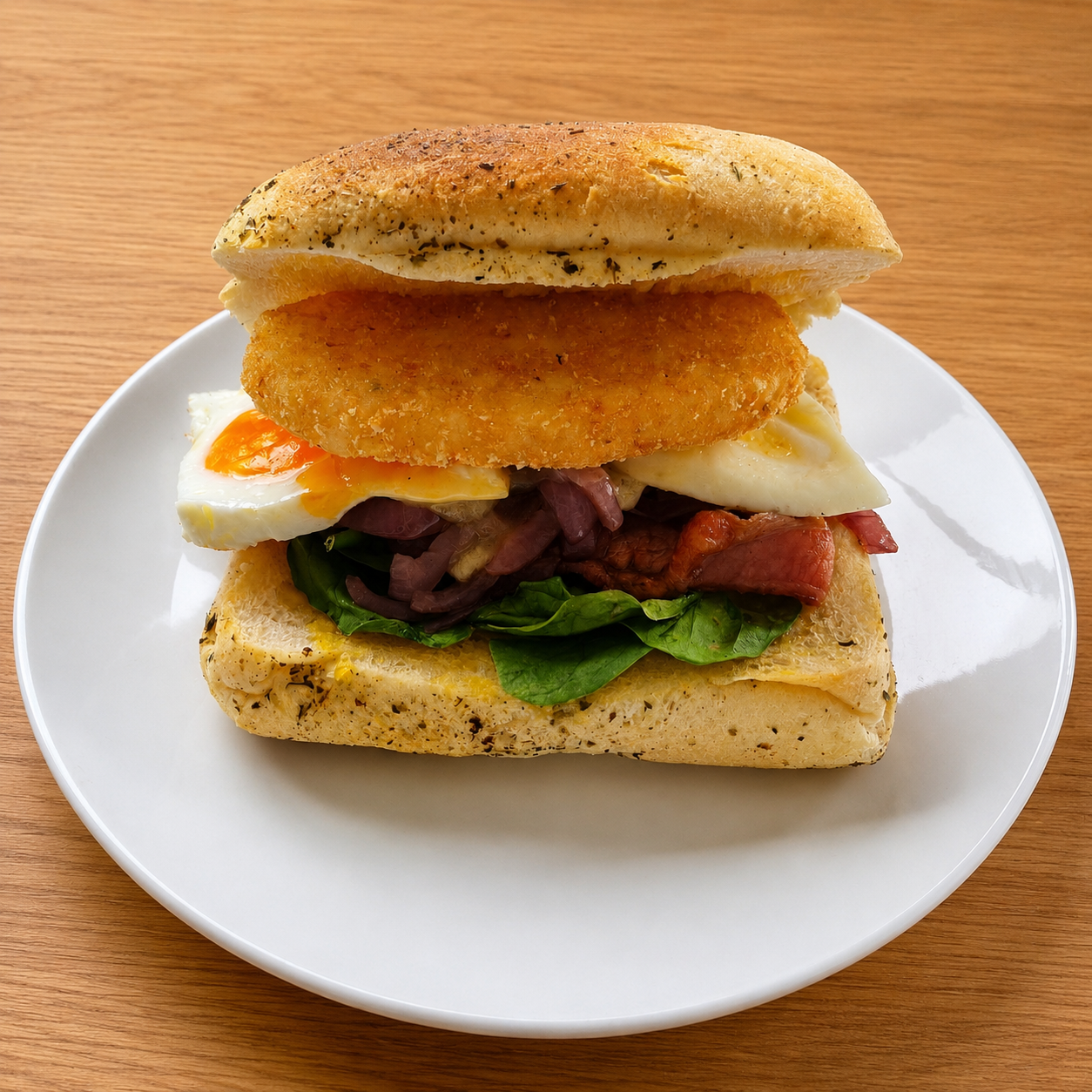 Breaky burger from Welcome Stranger Cafe & Bar. Cafe on Kangaroo Island. Cafe near Seal Bay. Food on Kangaroo Island. Where to eat on Kangaroo Island. Where to eat near Seal Bay.