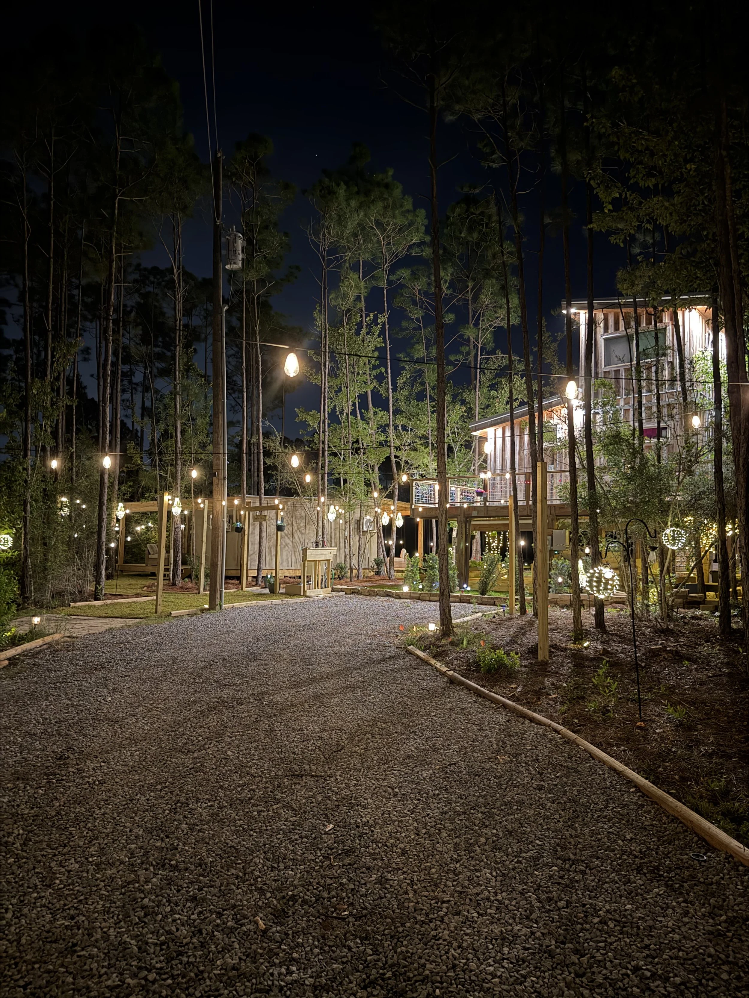 Water + Woods is an outdoor wedding and event venue in Gulf Shores, Alabama near Orange Beach and The Wharf.