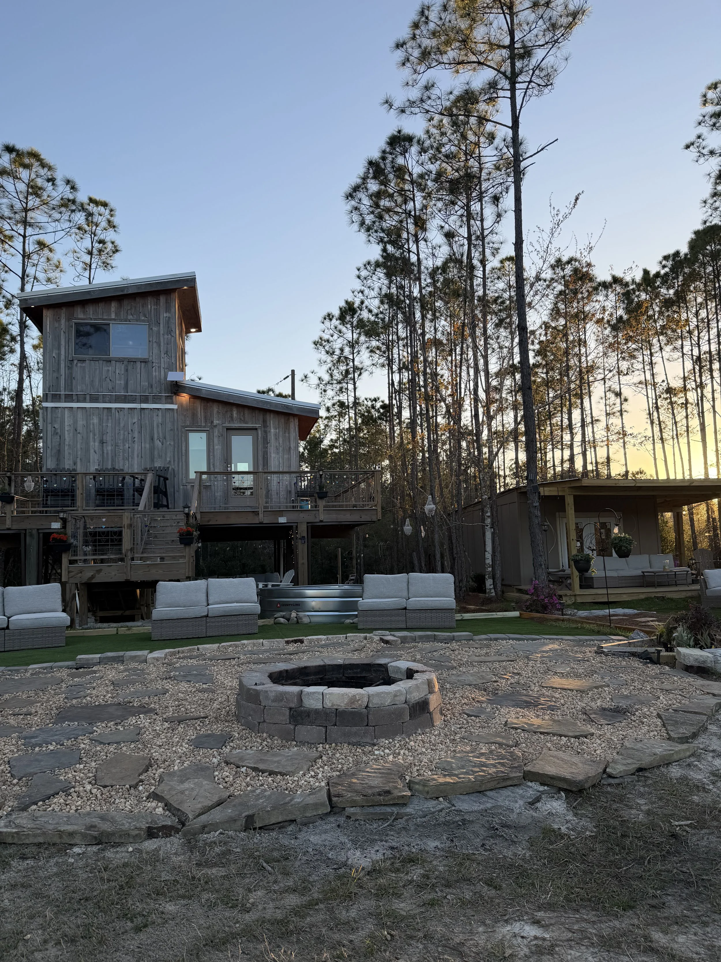 Water + Woods is an outdoor wedding and event venue in Gulf Shores, Alabama near Orange Beach and The Wharf.