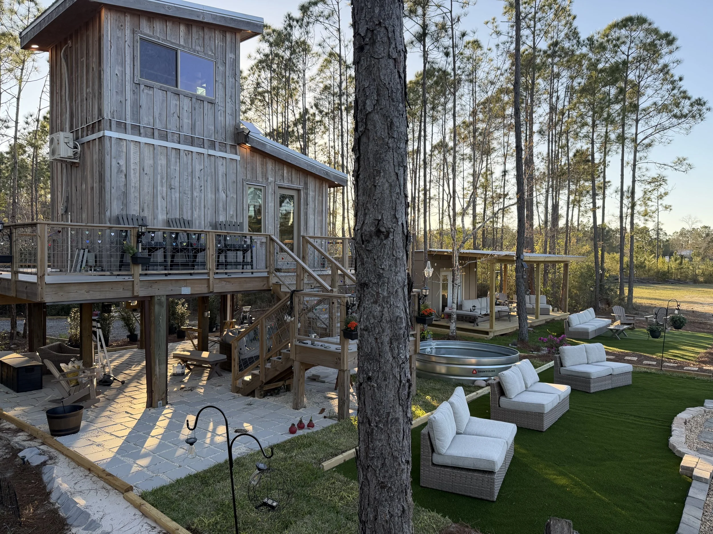 Water + Woods is an outdoor wedding and event venue in Gulf Shores, Alabama near Orange Beach and The Wharf.