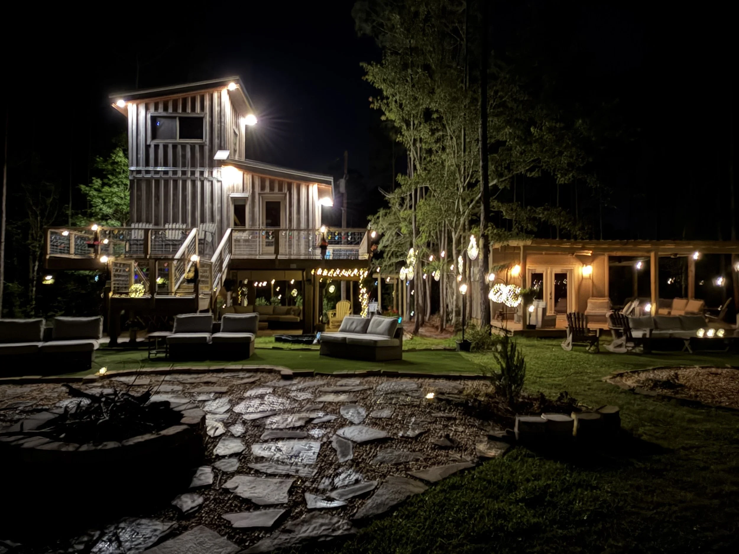 Water + Woods is an outdoor wedding and event venue in Gulf Shores, Alabama near Orange Beach and The Wharf.