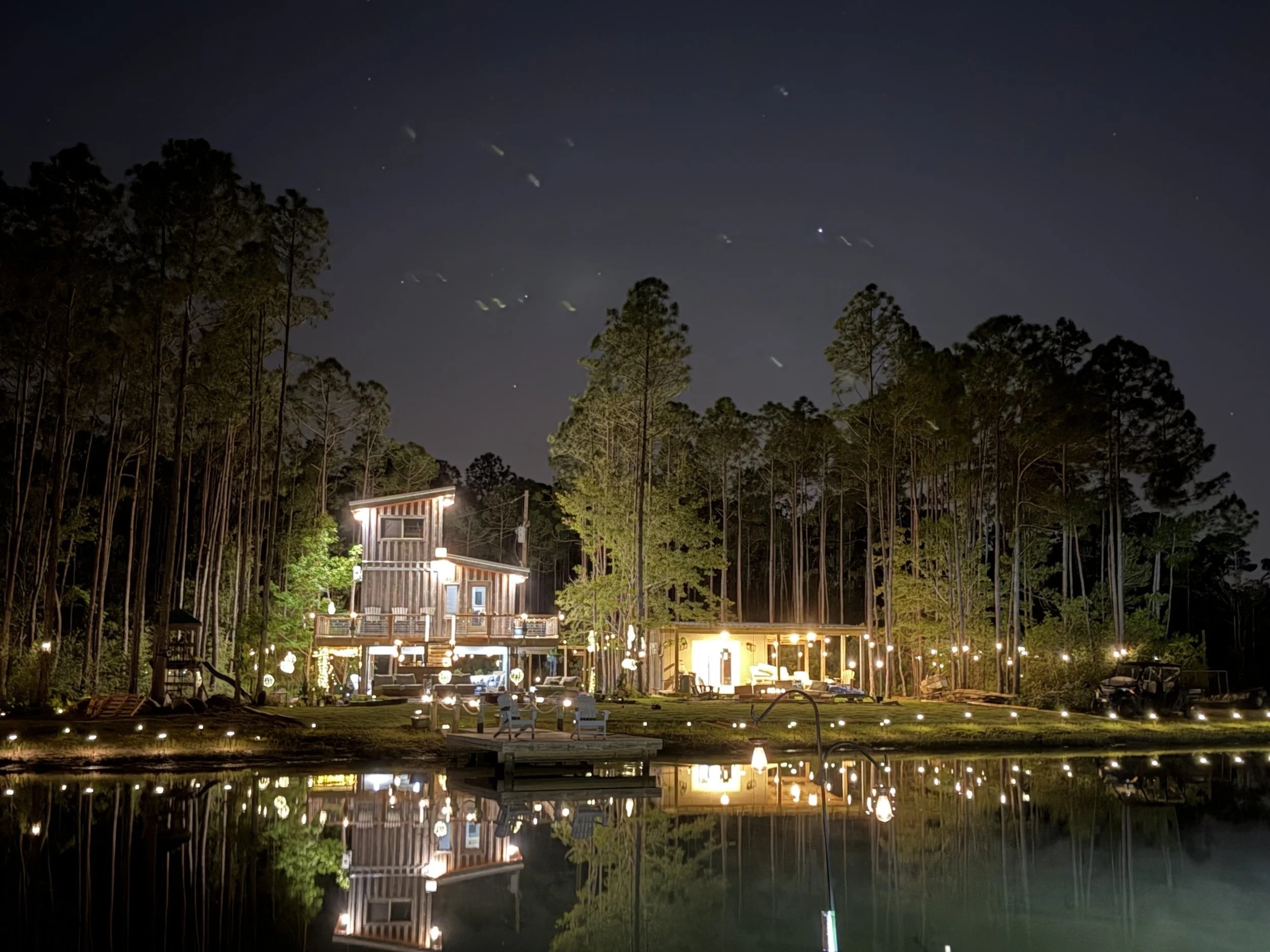 Water + Woods is an outdoor wedding and event venue in Gulf Shores, Alabama near Orange Beach and The Wharf.