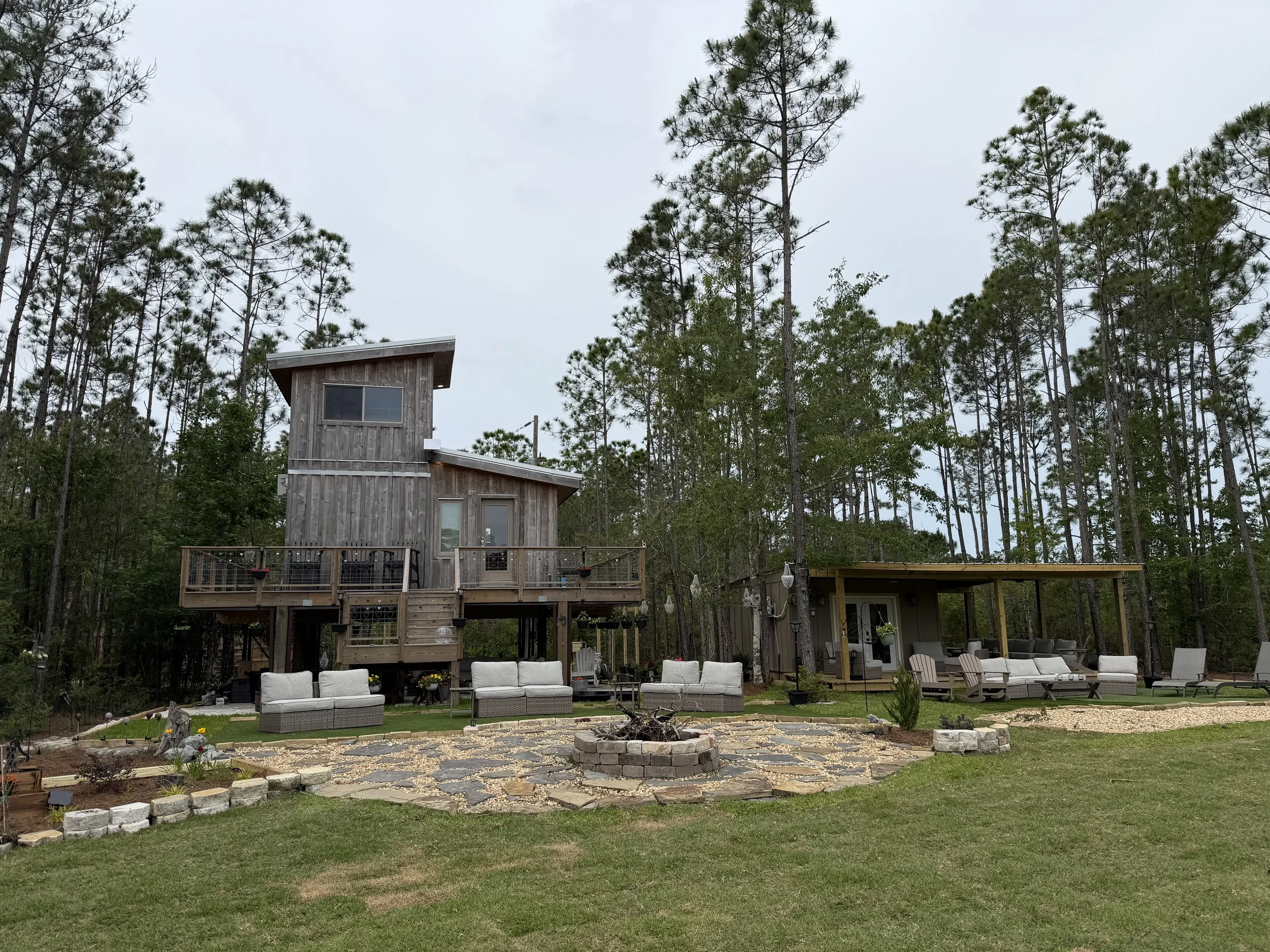 Water + Woods is an outdoor wedding and event venue in Gulf Shores, Alabama near Orange Beach and The Wharf.