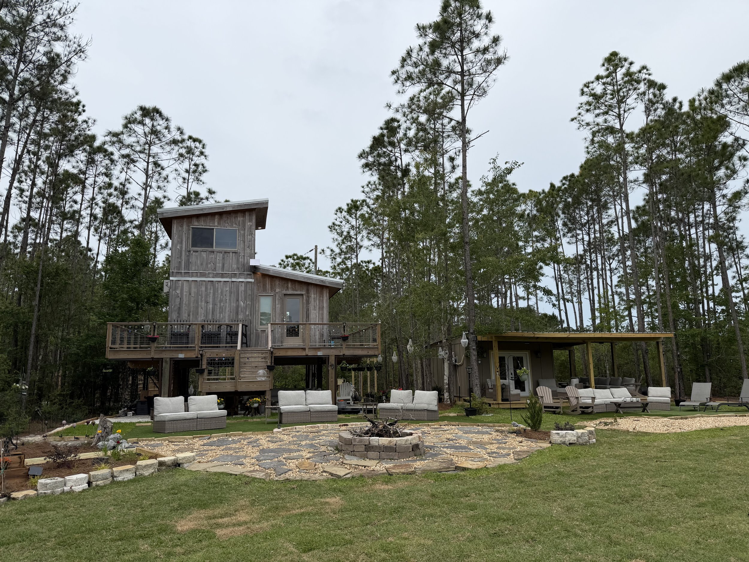 Water + Woods is an outdoor wedding and event venue in Gulf Shores, Alabama near Orange Beach and The Wharf.
