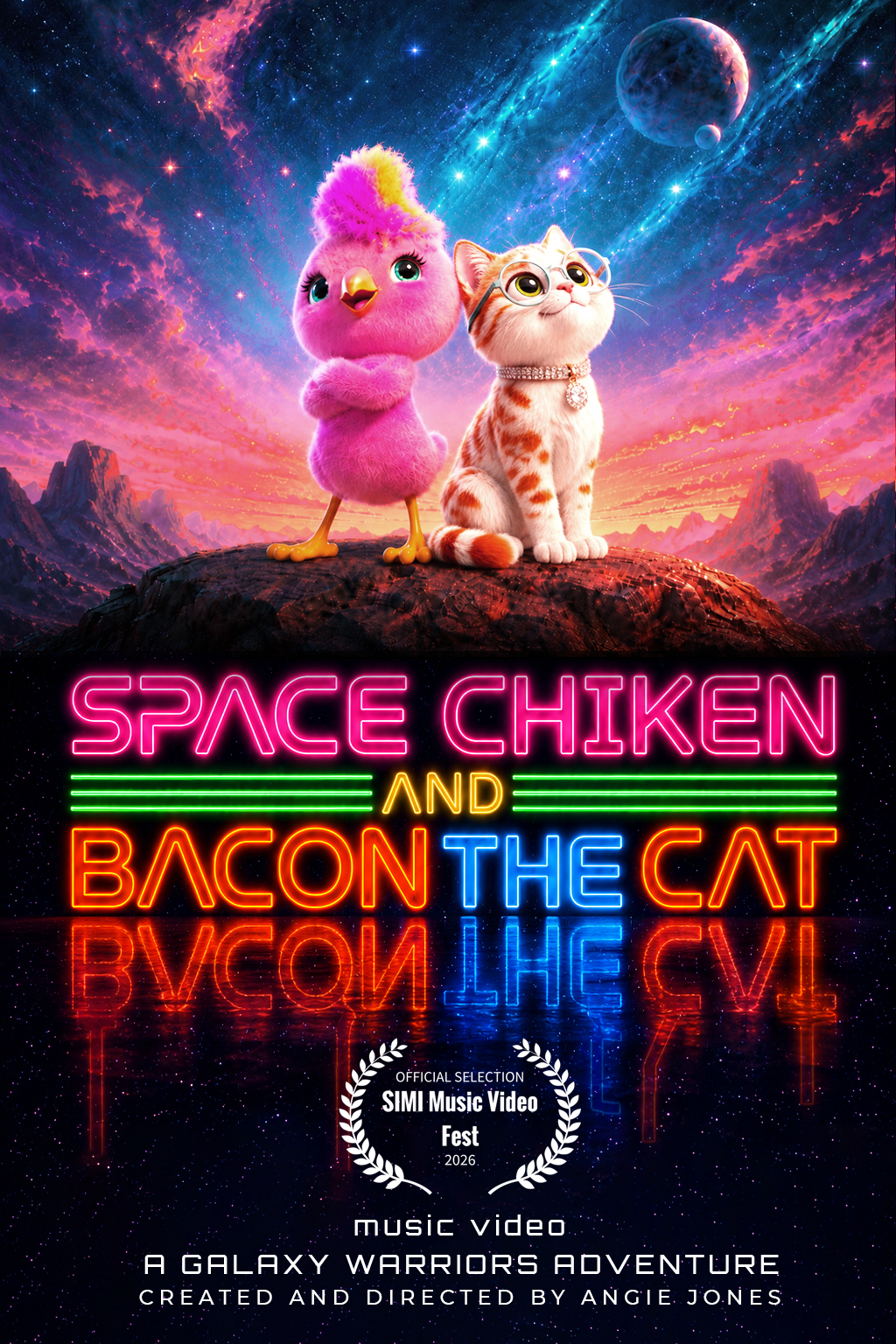 'Space Chicken and Bacon the Cat,' poster