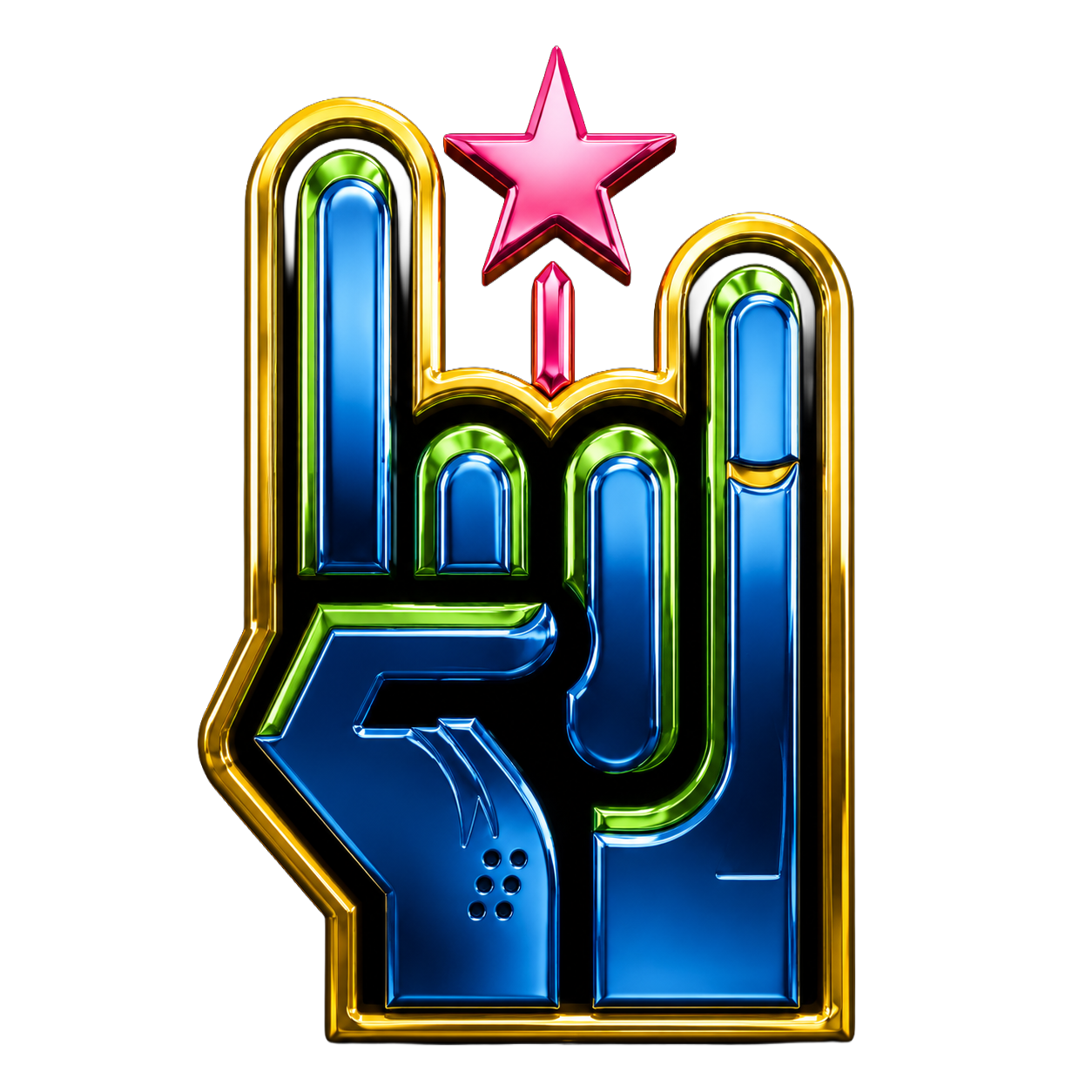 Metallic FUCK YEAH Creative Logo