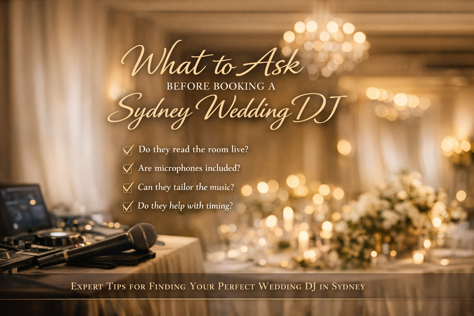 What to Ask Before Booking a Sydney Wedding DJ