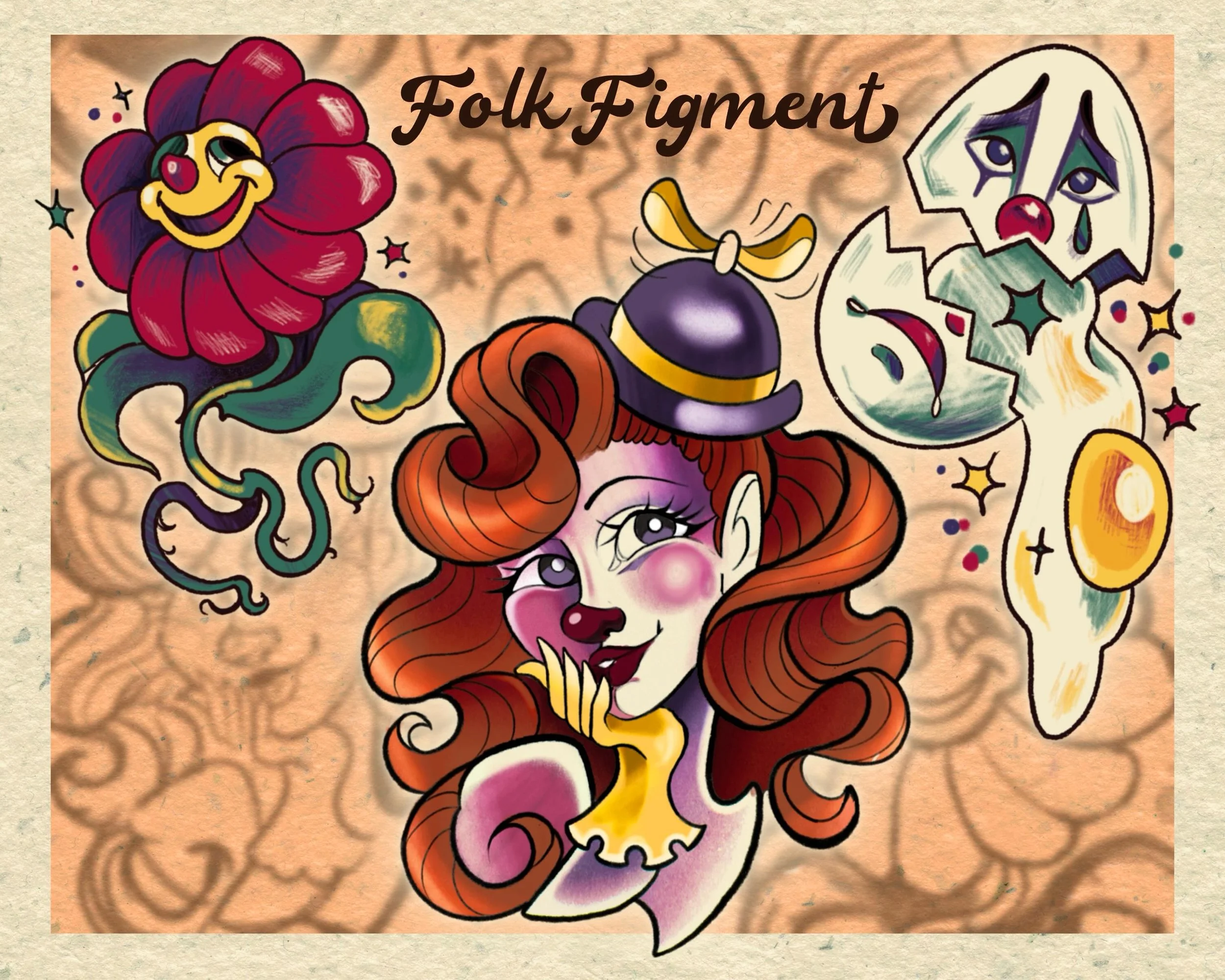 🤡honk! honk!🤡
some clowny flash up for grabs!

color can be adjusted 
available in black &amp; grey 
egg: repeatable 
flower: repeatable 
clown girl: one off 

#pghtattoo #pittsburghtattoo #clowntattoo #folkfigment