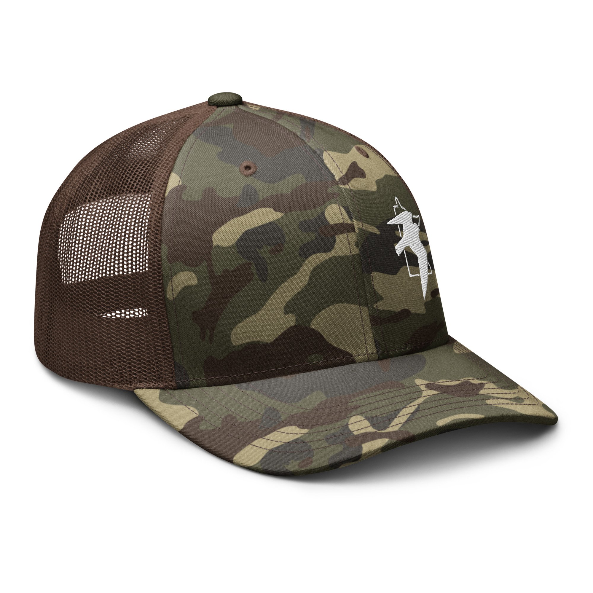 MFA Embroidered Logo Camouflage Trucker Hat