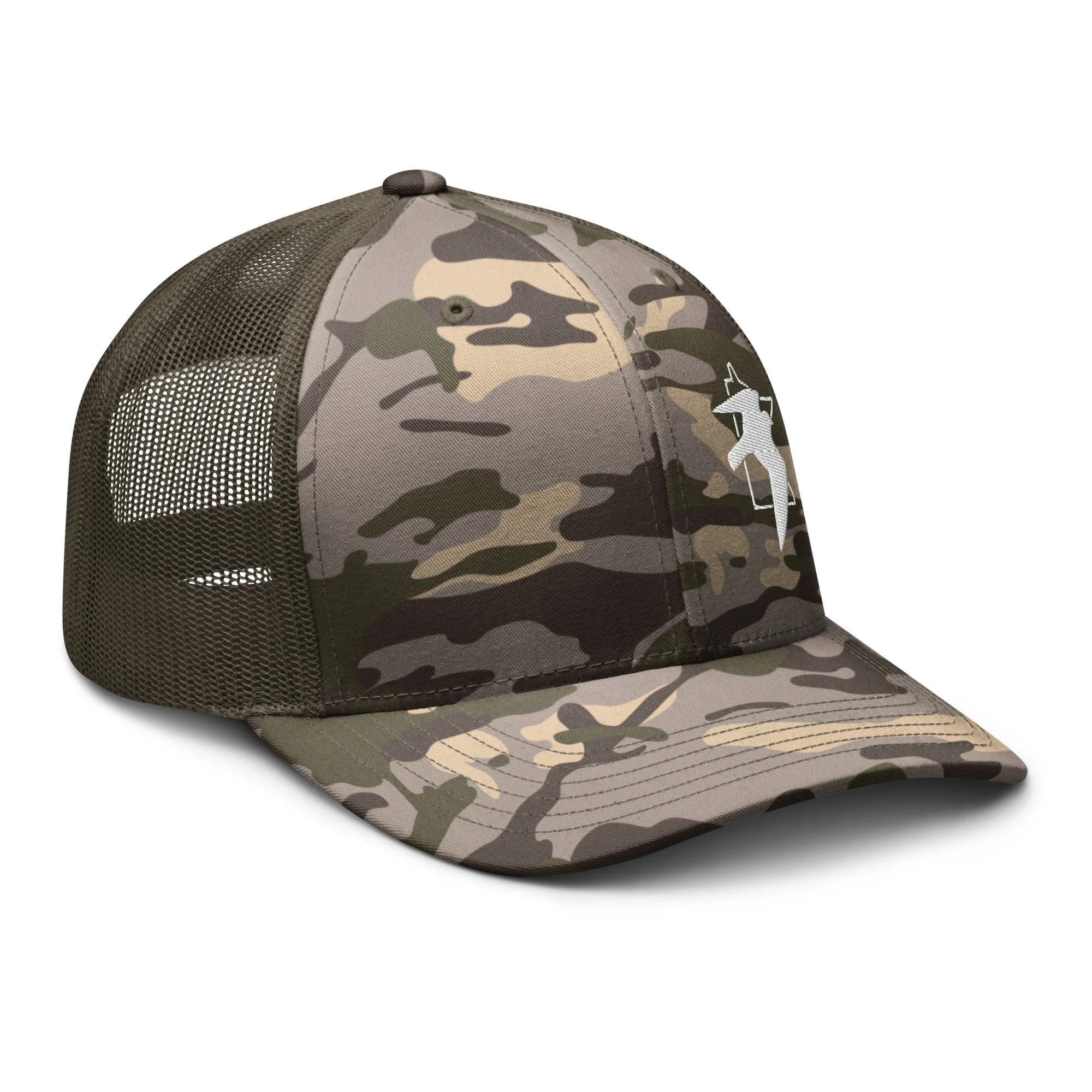 MFA Embroidered Logo Camouflage Trucker Hat