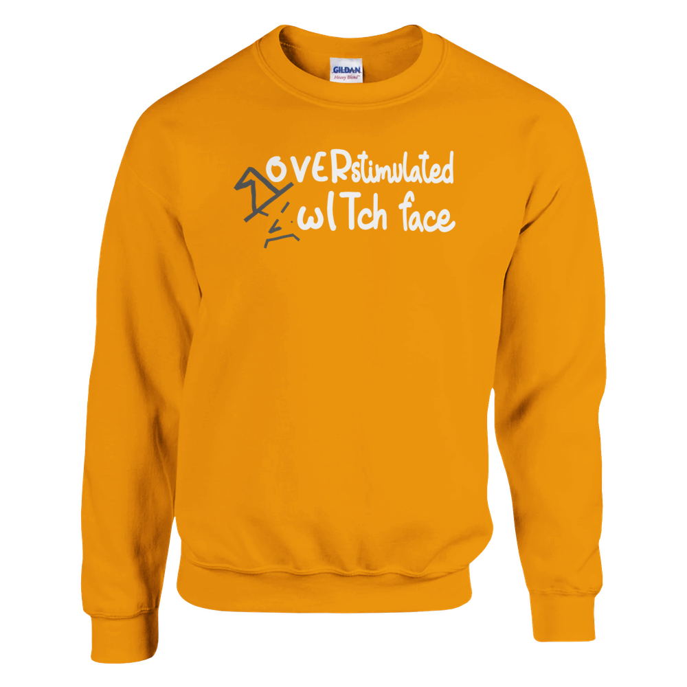 OVERstimulated wITch Face Sweater