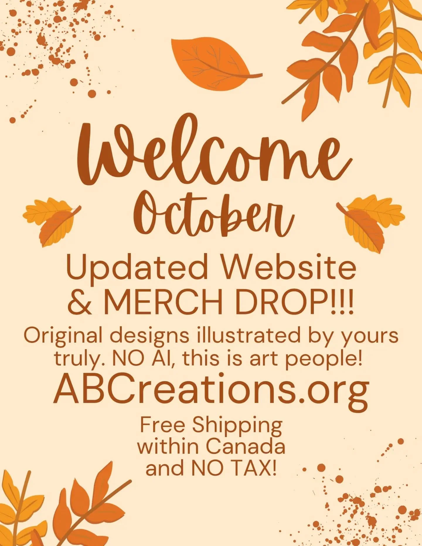 Good morning everyone! Our website got a face lift!! 🙌👏🤩 Check it out!! Please share, like, save, and comment on this post to help spread the word!! 💜 

Abcreations.org 

What's that?! A MERCH TAB! 🤭😲😍 That's right!!! Comment "MERCH"