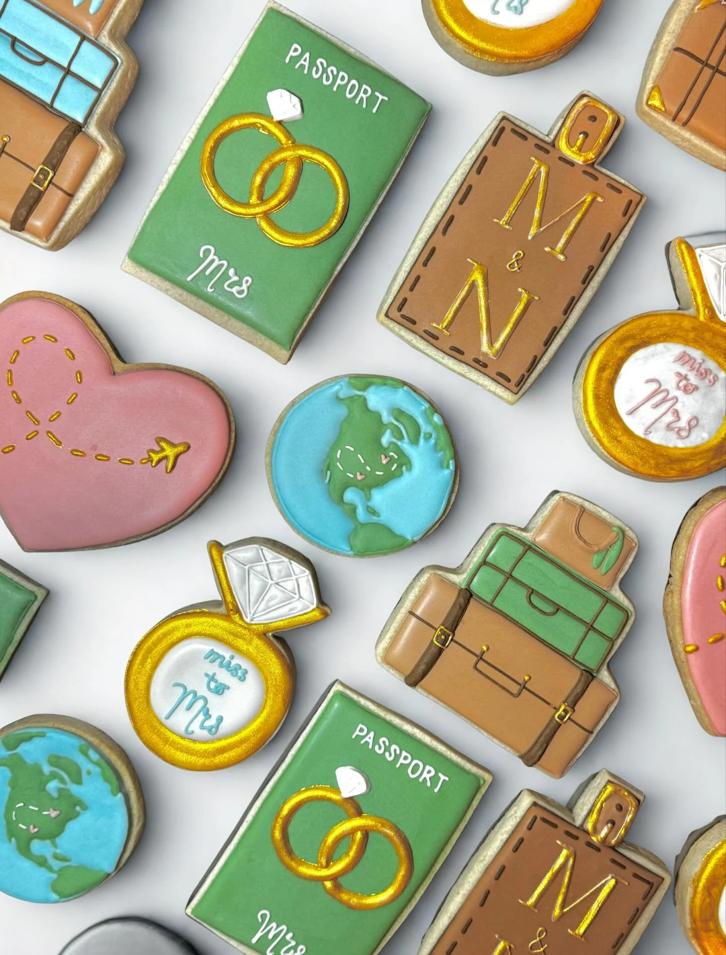 Traveling from Miss to Mrs. ✈️💍

#travelingfrommisstomrs #sugarcookiesdecorating #customcookies #bridalshowerideas