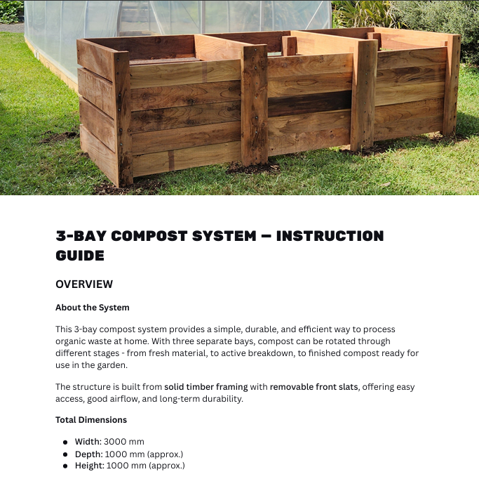 3 Bay Compost Build Plan