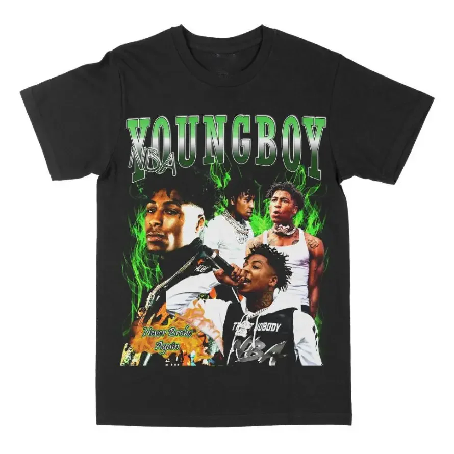 Nba Youngboy T-Shirt - Vintage 90s Graphic Hip Hop Tee